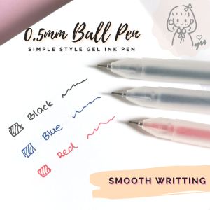 0.5mm Muji Style Ball Pen Black Blue Red Simple Style 简约风原子笔