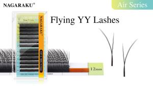 ขนตาปลอมปลายสองชั้นรูปตัวต่อขนตารูปตัว Y รูปนการากุ