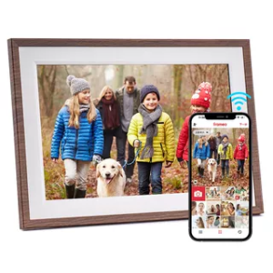 32GB FRAMEO 10.1 Inch Smart WiFi Digital Photo Frame 1280x800 IPS LCD Touch Screen Auto-Rotate Portrait and Landscape Built in