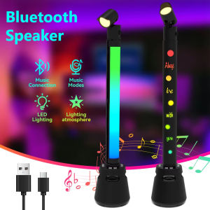 Bluetooth Speaker RGB Night Light LED Music Rhythm Lights USB Charge Decor Lamp for Live Party Festivals Birthday Christmas Gift