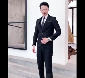 Plus Size Blazer Formal Business Casual Suit Outerwear Black Jacket Office Suits Wedding baju kot Lelaki Tuxedos