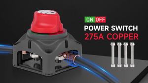 Công Tắc Ngắt Kết Nối 12V-48V 2 Vị Trí BẬT TẮT Ngắt Nguồn Pin Công Tắc Ngắt Điện Cho Ô Tô Xe Cộ RV Thuyền Tàu Biển Chất Liệu Nhựa ABS Lõi Đồng Mạ Bạc