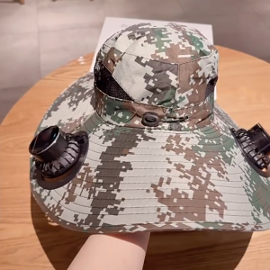 Solar-Powered Cooling Hat with Dual Fans – Adjustable Sun Protection Hat for Outdoor Fishing Hiking Camping – USB Rechargeable