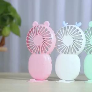 SUPERMAX  Mini Fan Cartoon Handheld Pocket Small Fan Desktop With Base Electric Fans Children Gift