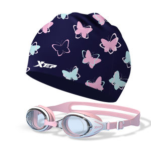 XTEP | Anti-fog Diving Goggles Ear Protection Silicone Swim Cap Set