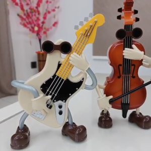 [MSIA SHIP] NOVELTY Elegant Dancing Guitar Music Box Ornament Classical Vintage Retro Souvenir Home Decor Table Decoration Cabinet Decor Appreciation Farewell Anniversary Wedding Birthday Gift Christmas Gift for Music Lover Guitar Lover Gift