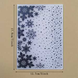 2025 New 3D Embossed Relief Folder - Christmas Snowflake Scene | 5 x 7 inches for photo album paper handmade scrapbook craft de
