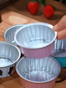 8 Inch Round Aluminum Foil Pans Bulk 30 Pack Disposable Baking Trays for Air Fryer Oven Toaster Oven Leak-Proof