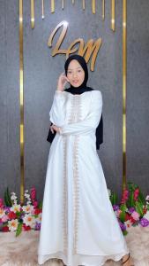 Baju Gamis Putih Wanita Modern Mewah & Elegan Terbaru | Abaya Turkey Warna Putih Simple & Elegan | Gamis Abaya Arab Putih Terbaru 2022 | Dress Putih Wanita Modern Yang Elegan Kekinian Yang Lagi Viral