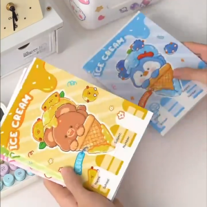 Cute Cartoon School Notebook 80 Sheets With Cover Student Study Stationery Supplies Notebook A5 Notepads