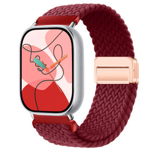 Uhada New Year Nylon Woven Magnetic Smart Sports Bracelet Compatible with Xiaomi Band 9Pro/NFC Universal Autumn Winter Womens 8Pro