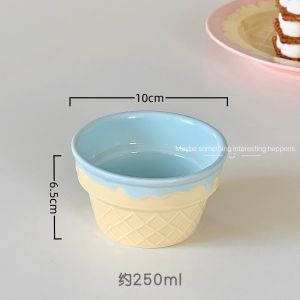 Korean Style Dessert Bowl Creative Yogurt Bowl Home Use Sweetheart Oats Bowl Ice Cream Plate Dishware Pink Girl Heart