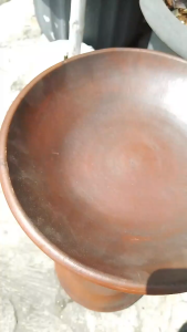 Cobek Piring polos Tanah Liat ukuran diameter 30cm