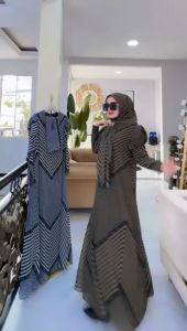 Magnolia Vol 4: Set Gamis Hijab Segi Empat Ceruti Armani Digital Printing