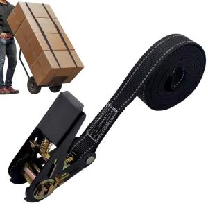Car Ratchet Straps 800kg Tension Rope Cam Buckle Straps with Reflective At Night Easily Secure Cargo Practical Luggage Tie Downs