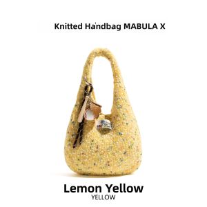 MABULA | New Autumn Winter Handmade Fluffy Knit Large Capacity Tote Bag