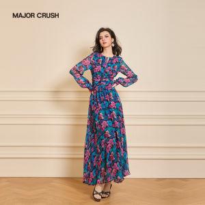 Elegant Retro French Style Dress Waist Cinching Slim