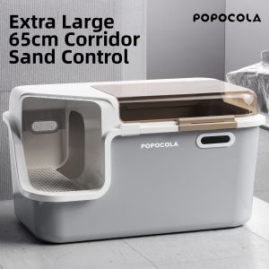 Popocola | Splash-proof Closed Odor-proof Cat Litter Box Super Size
