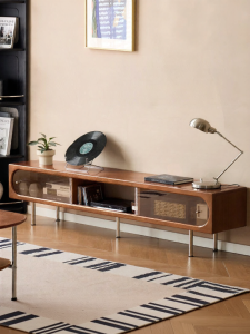 Weisha |Vintage Bauhaus Solid Wood TV Storage Cabinet