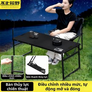 BUZHIHUANGYE | Bàn Dã Ngoại Có Chân Thủy Lực Gập Đượ