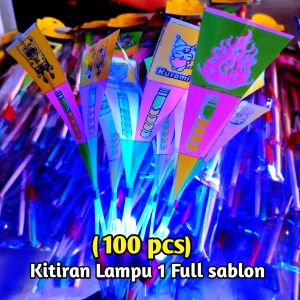 [100 pcs] KITIRAN LAMPU/MAINAN KITIRAN LAMPU TERBANG 1 LAMPU Full Sablon Karakter