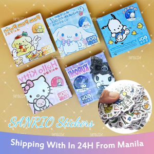 63Pcs/Box Kawaii Kuromi Stickers Japanese Anime Stickers Cute Stickers Pack Kids Waterproof Sticker Aesthetic Vinyl Stickers Skateboard Stickers for Teens Girls Kids