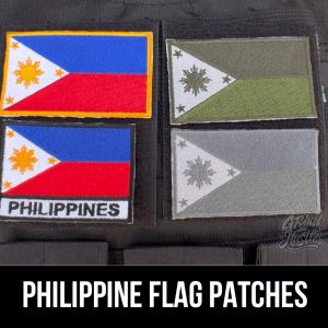 Philippine Embroidered Flag Patches - FLAG PATCHES BDU - Computerized Embroidery (Iron on Velcro)
