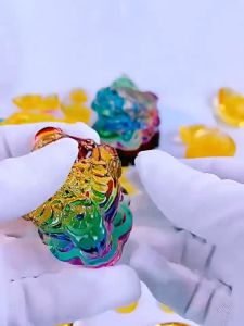 Cóc 3 chân pha lê 7cm đề bàn thờ ông thần tài thổ địa chiêu tài lộc may mắn thiềm thừ vàng phong thủy pha lê 3 chân tượng cóc ngậm tiền vàng