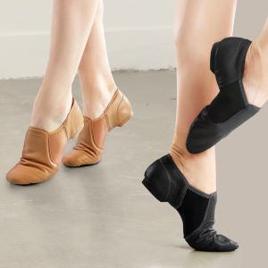 Genuine Leather Jazz Shoes for Adult Brown Quality Dance Shoes Girls Non-slip Sole Jazz Shoes Black Low Heel Dance Sneakers Boys