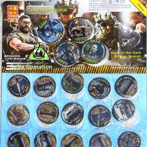 Glow-in-the-Dark Shock-Resistant Waterproof Round Plastic Toy Game Cards for Children