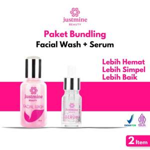 FACIAL WASH DAN SERUM JUSTMINE BEAUTY ORIGINAL SKINCARE