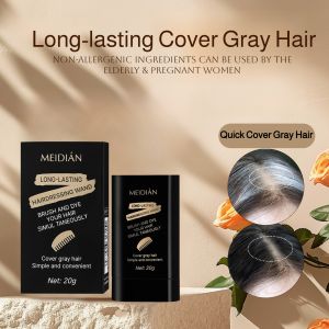 [Quick Cover Gray Hair] Hairdressing Stick Waterproof Natural Portable No Scalp Damage Color Hair Stick/Sweat-Proof Wide Cream Simple and Convenient Gray Hair Dye Stick Natural Tooth Comb No Smudge Gray Hair Dye Stick 遮盖白发一抹黑