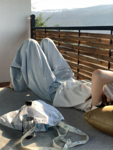 NIHAOKANONG | Quần Dài Ống Rộng Thoáng Cao Waist cho Phụ Nữ Bé Nhỏ