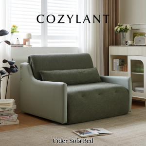 Cozylant Cider Electric Sofa / Sofa Bed for Living Room / Green / Customizable Colour / Foldable Sofa for Study Room / Electric Sofa Recliner /Day Bed