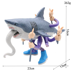 รีบุ๊ก ตุ๊กตาโมเดลผสมมนุษย์และสัตว์รุ่นทอง ตัวเล่นการ์ตูนอเมริกัน อุปกรณ์เสริมสำหรับเด็กอายุ 6 ขวบขึ้นไป วัสดุ PVC