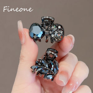 Hợp kim mới Rhinestone tóc đen Crab Claw cho phụ nữ phụ nữ Mũ Nón thanh lịch Shining kẹp tóc bên barrettes