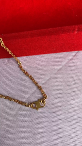 KALUNG RANTAI POLOS KECIL ZIRCON LAPIS MAS