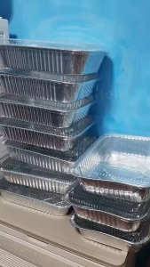 10 Pcs Aluminum Foil Tray [Included Lid] Thickened Bread Mold Food Grade Iso Certified Rectangular/Single-Layer/Circular Disposable Large Capacity Barbecue Aluminum Foil Tray Outdoor Barbecue Tray