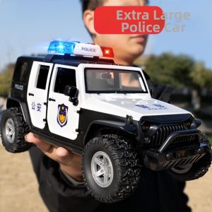 Oversized Inertial Police Car Toy Model 4x4