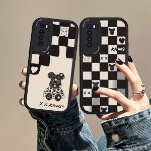 Trendy Plaid Bear Huawei Nova7 Phone Case Full Lens Protection Anti-Fall Soft Shell for Men And Women Simple Creative Protective Cover