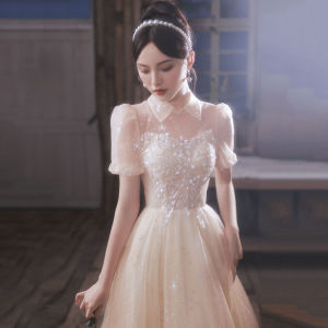 Glary Đầm Champagne Ngôi Sao ĐầM Đính Hôn Khí Chất Tiệc Tùng Mới Cho Nữ ĐầM Dạ HộI Sinh Nhật