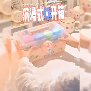 Jojotoy (Hadiah gratis)1004pcs DIY Gantungan Kunci Guka Set Akrilik DIY Keychain Set Kartu Stiker luca Kotak Guka Cream Gum Kartun Mainan