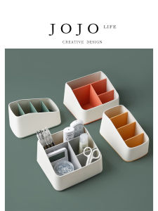 Modern Minimalist Desktop Storage Box Office Desk Messy Things Organizer Plastic Material Universal Application by Mr Grocery