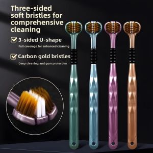 Japanese Quality Tri-Fold Soft Bristle Adult Toothbrush Deep Cleaning Family Size