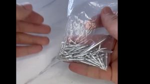 300PCS Traceless Double Headed Sheep Horn Set Sturdy Rustproof for Skirting Line Carbon Steel Nails