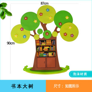 Wish Tree Wish Wall Apple Big Tree Class Room Decoration Cultural Wall Stickers Class Theme Kindergarten Primary School