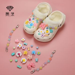Crocs Jibbitz Charms Shoes DIY Shoes Button Cartoon Sunflower Decorative Buckle Removable Clogs Chain for Crocs