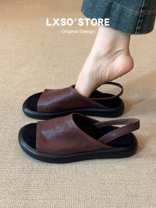 Soft Leather Retro Casual Comfortable Summer Womens Sandals