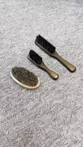 other | 2Pcs Boar Bristle Beard Brush Set - Wooden Handle Beard Grooming Brush for Men Professional Styling Tool for Home Barber Shop