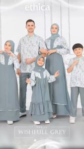 BAJU SARIMBIT LADIVA 05 WISHFULL GREY by ETHICA / SARIMBIT KELUARGA LADIVA SERIES 2025 BY ETHICA